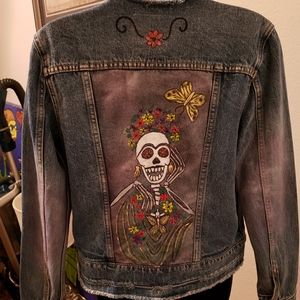 NWT Levi's Sugar Skull hand painted jacket